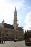 Brussels City Hall building.  The original structure dates from the early 1400's.