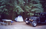 First night camping in Guerneville, Russian River Valley