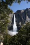 Our first glimpse of Upper Yosemite Falls.  Yes, we're going all the way to the top.
